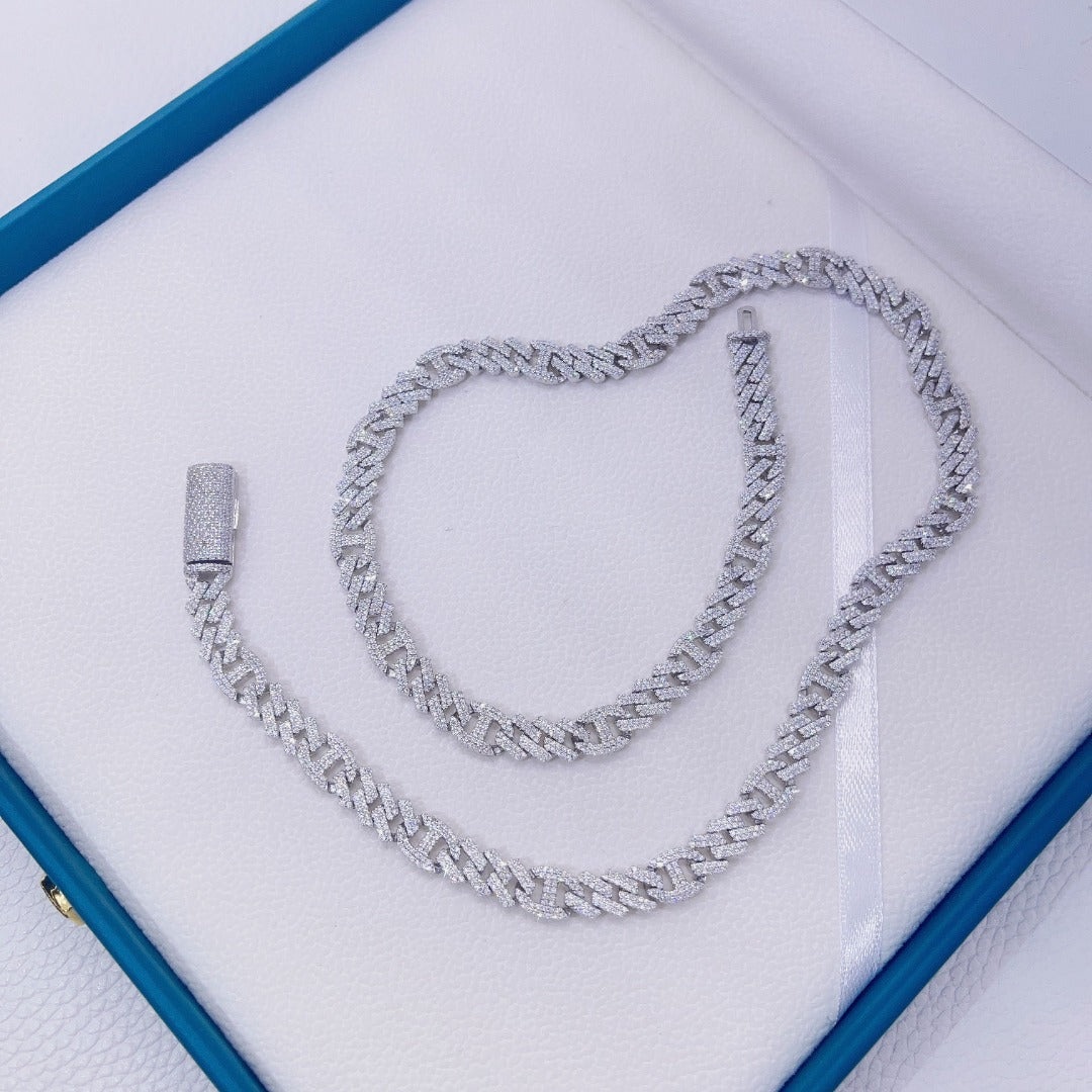 7MM Moissanite Custom Link Cuban - TheShopIceStore.com White
