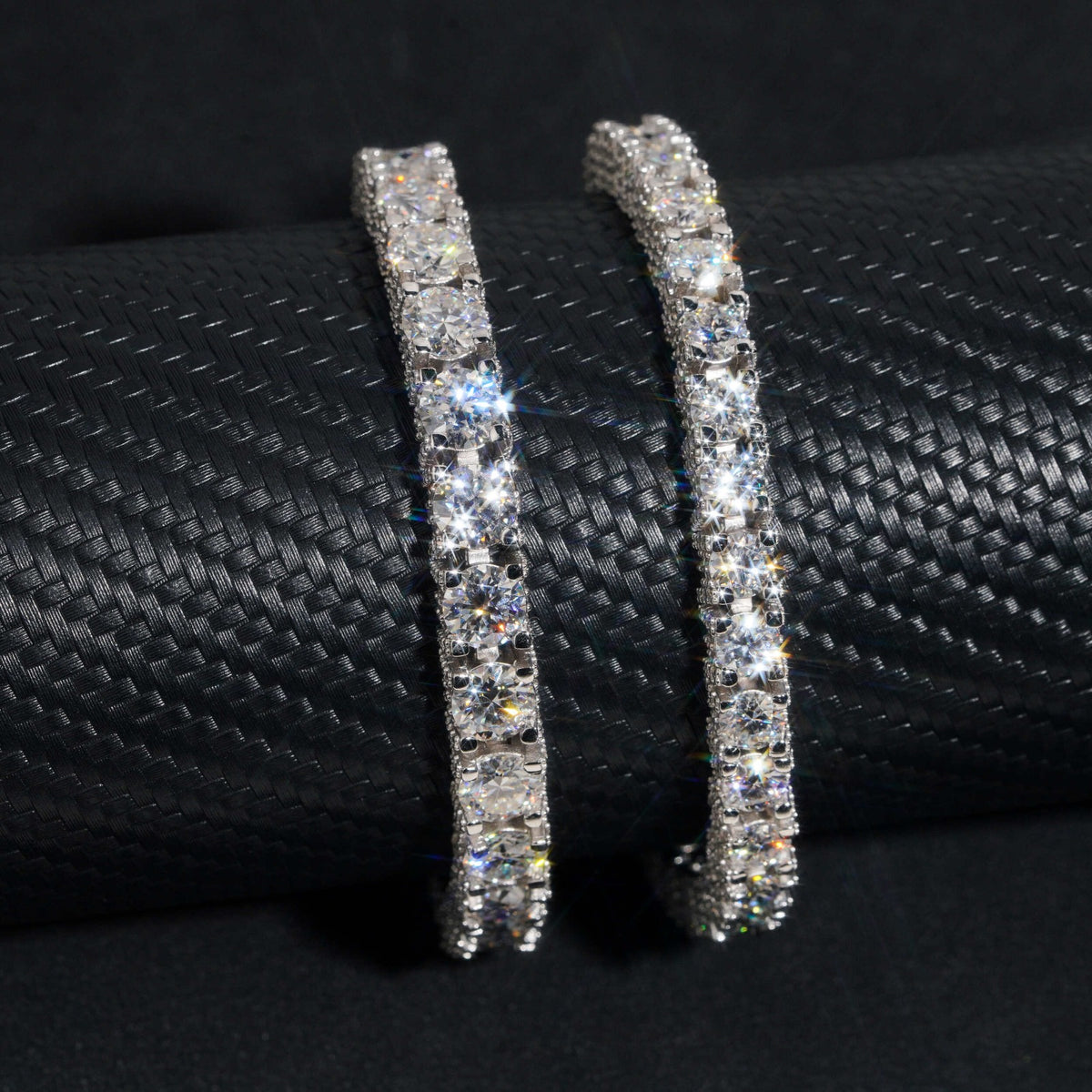 5MM Fully Flooded 925 Silver Tennis Chains Moissanite