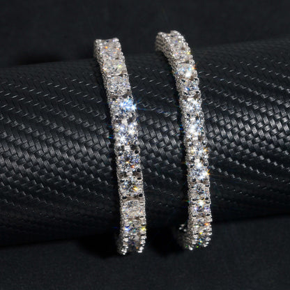 5MM Fully Flooded 925 Silver Tennis Chains Moissanite