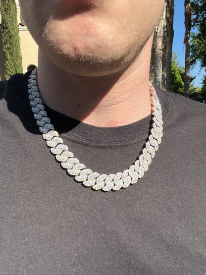 14MM Moissanite Cubans 3 Row