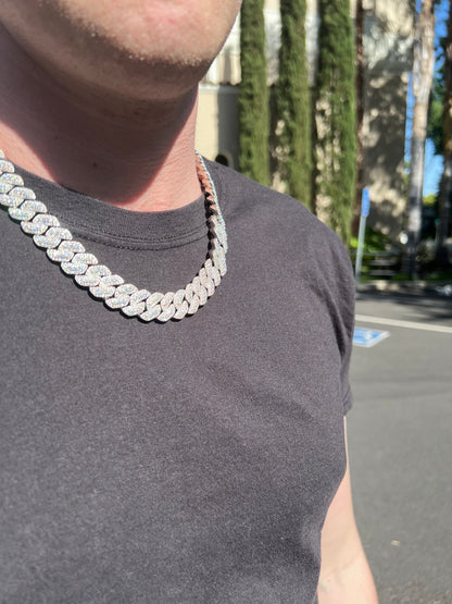 14MM Moissanite Cubans 3 Row