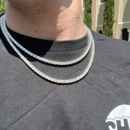 4MM 925 VVS1 Moissanite Tennis Chains