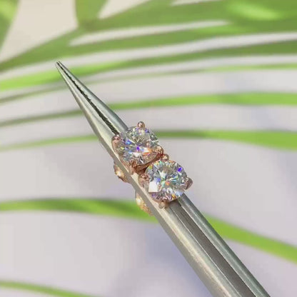 925 VVS1 Moissanite Earrings 5MM-8MM