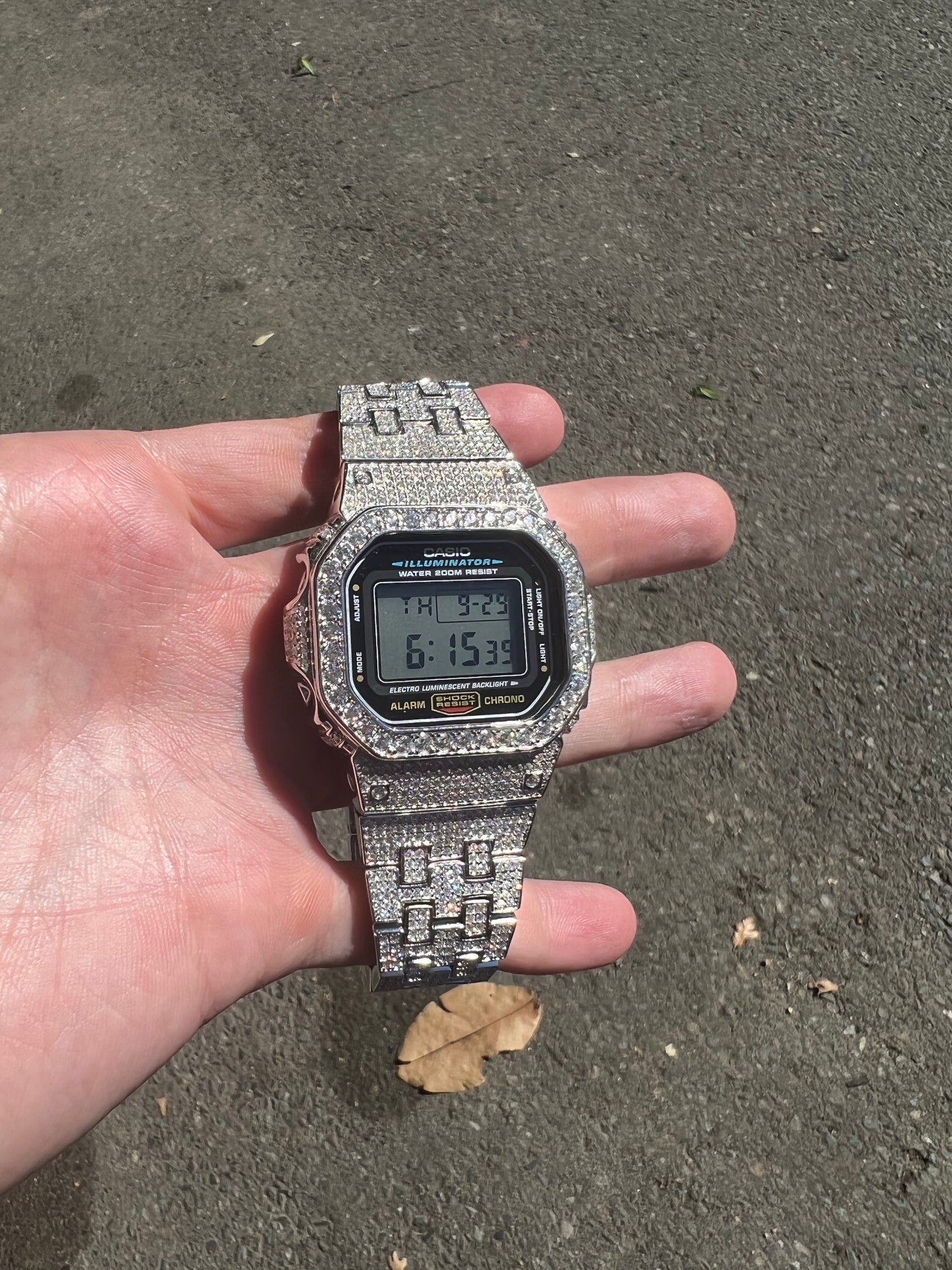 Dw5600 Moissanite Watch - TheShopIceStore.com Fully Iced White