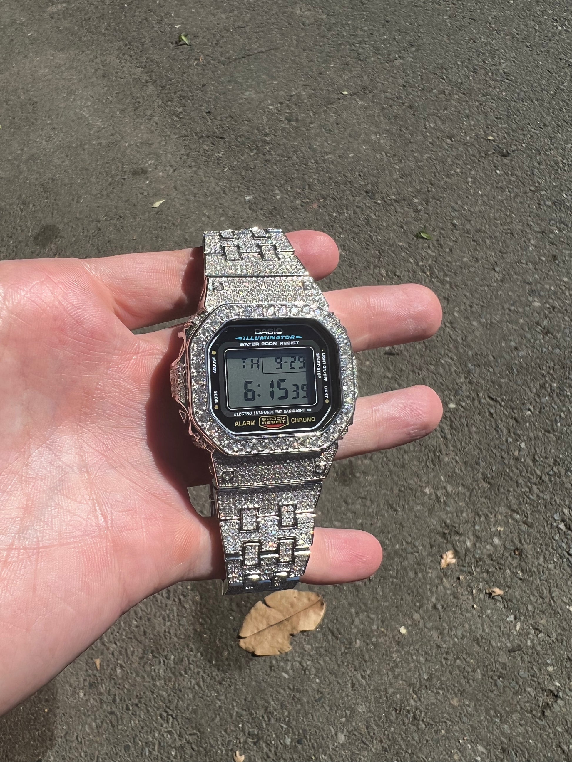 Dw5600 Moissanite Watch - TheShopIceStore.com Fully Iced White