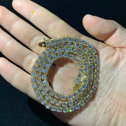 Solid 10K 5MM Diamond Tennis Chains