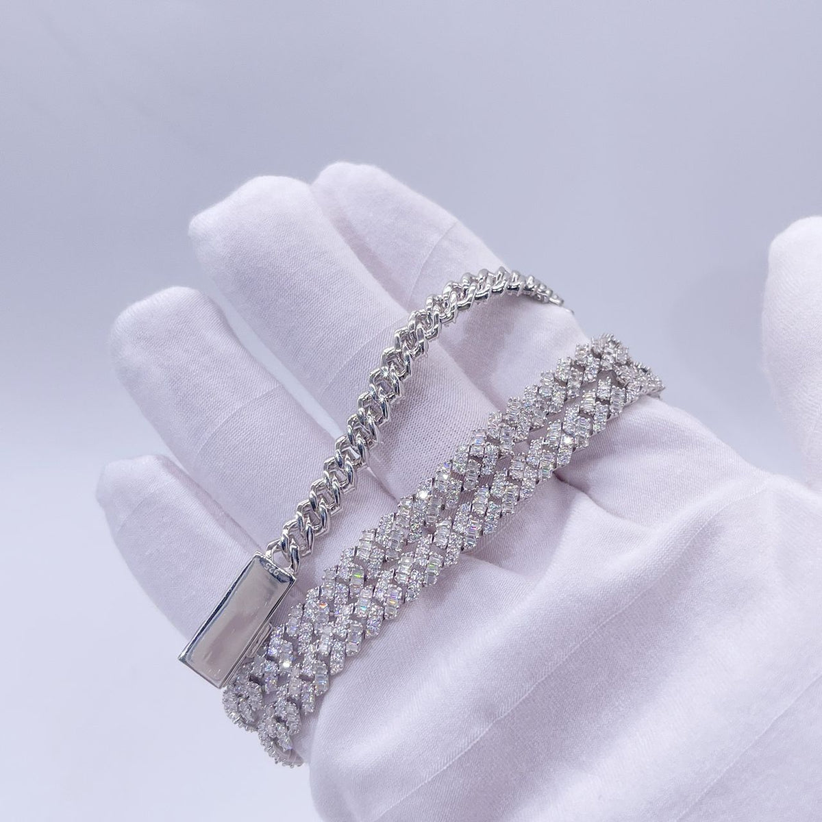 6MM MOISSANITE ROUND/BAGUETTE CUBAN - TheShopIceStore.com