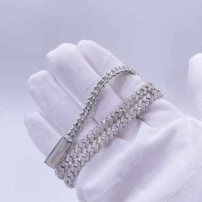 6MM MOISSANITE ROUND/BAGUETTE CUBAN - TheShopIceStore.com
