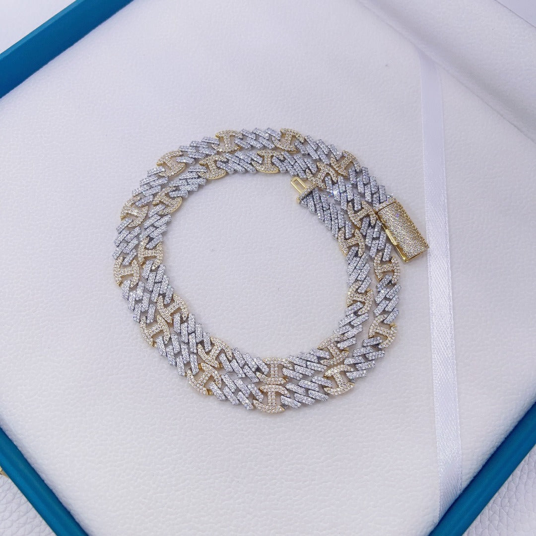 7MM Moissanite Custom Link Cuban - TheShopIceStore.com Yellow