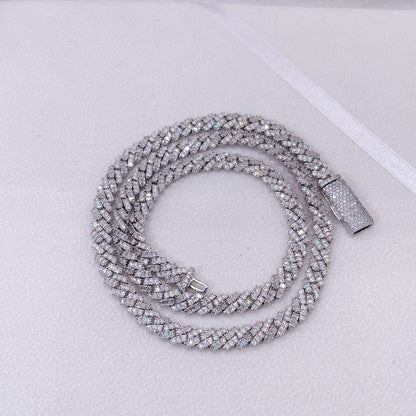6MM MOISSANITE ROUND/BAGUETTE CUBAN - TheShopIceStore.com