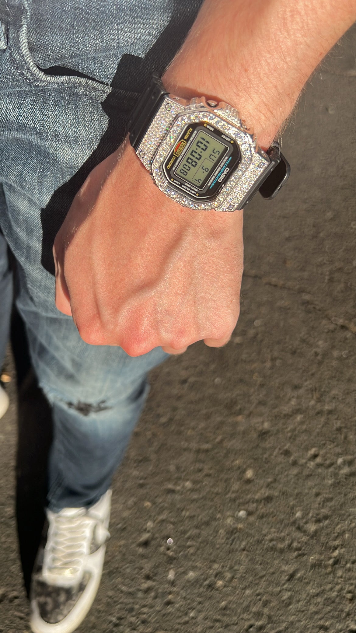 Dw5600 Moissanite Watch - TheShopIceStore.com White