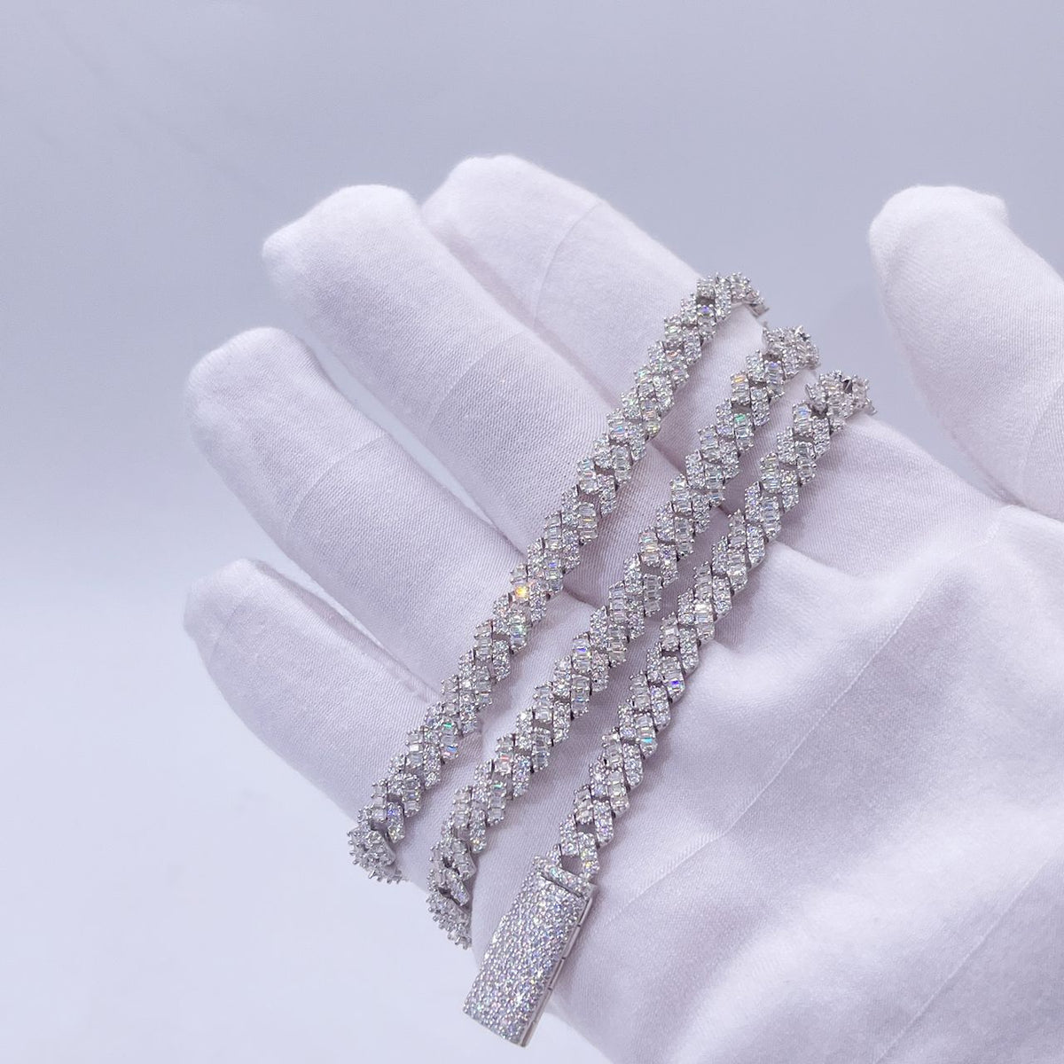 6MM MOISSANITE ROUND/BAGUETTE CUBAN - TheShopIceStore.com