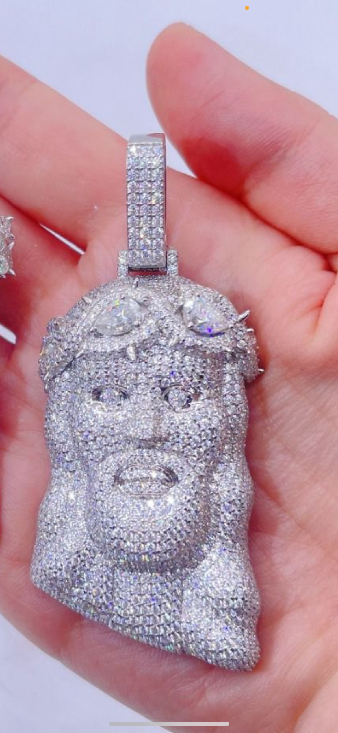 XL Moissanite Jesus Pieces (Variations) - TheShopIceStore.com White #1
