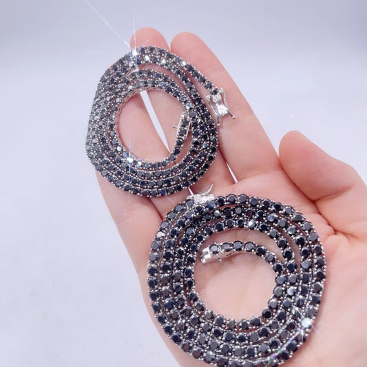 Black Moissanite Tennis Chain - TheShopIceStore.com