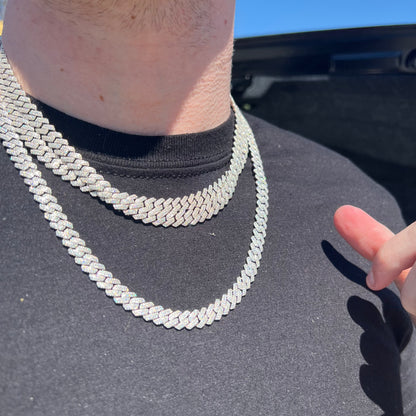 8MM VVS Moissanite Prong Cubans