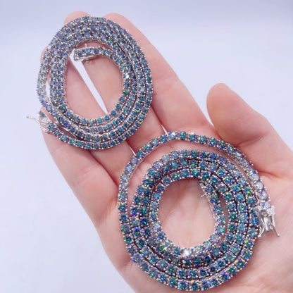 Blue Moissanite Tennis Chains - TheShopIceStore.com