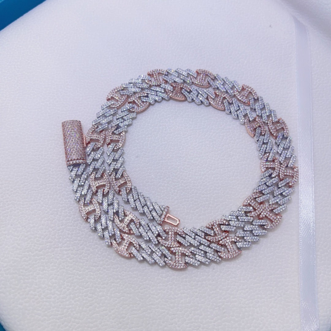 7MM Moissanite Custom Link Cuban - TheShopIceStore.com Rose
