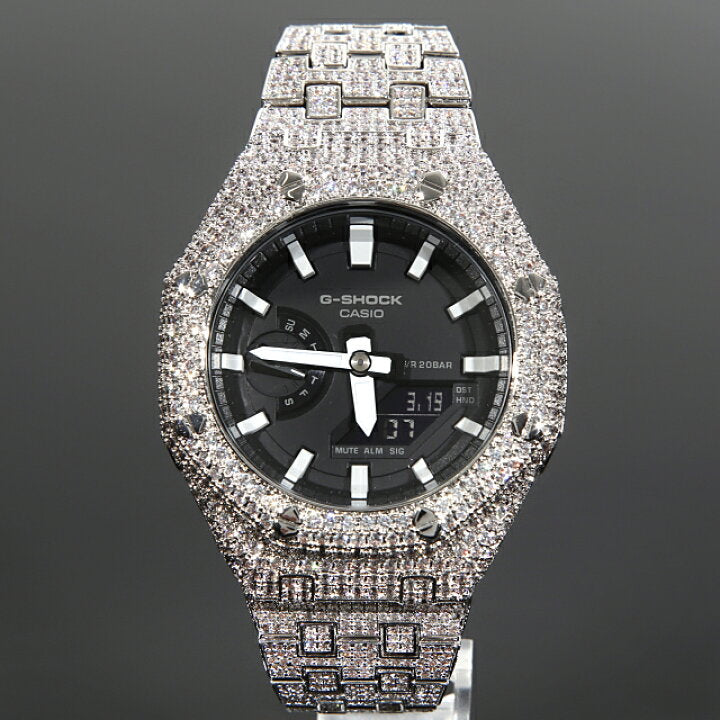 VVS1 MOISSANITE CASIO OAK - TheShopIceStore.com White Fully Iced