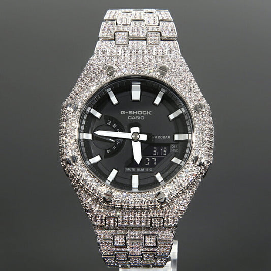 VVS1 MOISSANITE CASIO OAK - TheShopIceStore.com White Fully Iced