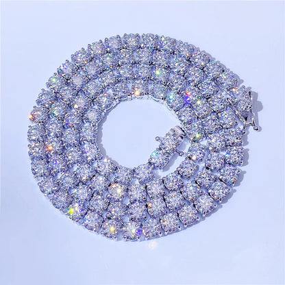 Solid 10K 5MM Diamond Tennis Chains