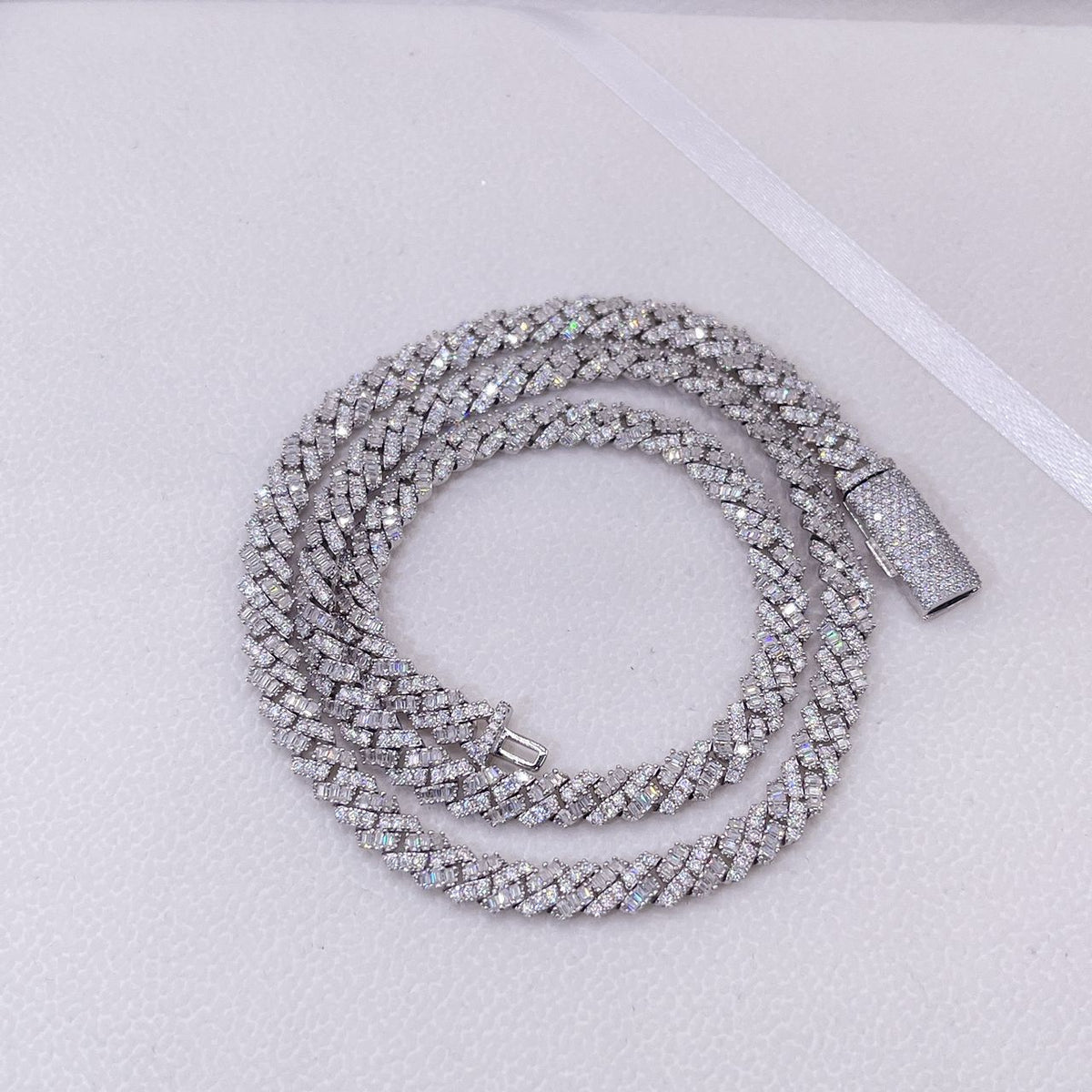 6MM MOISSANITE ROUND/BAGUETTE CUBAN - TheShopIceStore.com